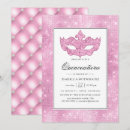 Search for pink masquerade party invitations Mardi gras