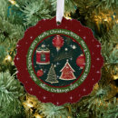 Search for forest green christmas tree decorations Family photo