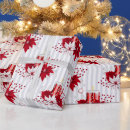 Search for red and white poinsettias wrapping paper Festive