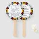 Search for circle fans wedding wedding programs Sunflower