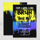 Search for blue and yellow birthday invitations For kids
