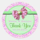 Search for damask bridal shower stickers Green