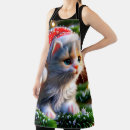 Search for christmas kitten aprons Feline