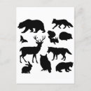 Search for bear silhouette postcards Black