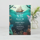 Search for under the sea sweet 16 invitations Blue