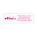 Search for catering return address labels Pink