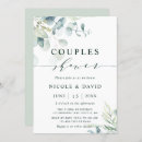 Search for greenery couples shower invitations Watercolor