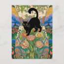 Search for vintage cat art postcards Floral