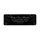 Search for elegant damask return address labels Black