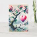 Search for heart tree valentines day cards Watercolor
