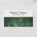 Search for math teacher business cards Arithmetic