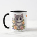 Search for grey kitten mugs Kawaii