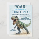 Search for three rex boy invitations Baby boy