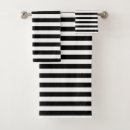 Search for black and white abstract bath towels Stripes