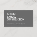 Search for building materials business cards Architect