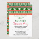 Search for ugly sweater party invitations Red and green