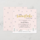 Search for winter baby girl shower invitations Silver