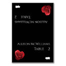 Search for heart shaped wedding place cards Black and white