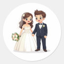 Search for cartoon couple stickers Bride and groom