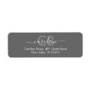 Search for charcoal grey return address labels Simple
