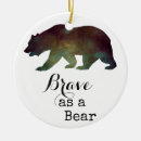 Search for brown bear christmas tree decorations Watercolor