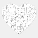 Search for doodle heart stickers Black and white