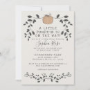 Search for little pumpkin on the way invitations Greenery