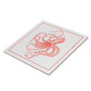 Search for vintage octopus tiles Illustration