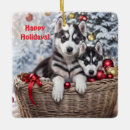 Search for alaskan husky christmas tree decorations Cute