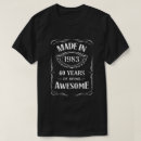Search for 40 years of being awesome tshirts Made in 1983