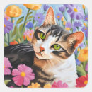 Search for cat with flowers stickers Pets
