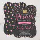 Search for gold crown baby shower invitations Little princess