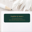 Search for green and gold return address labels Simple