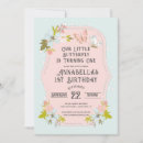 Search for butterfly 1st birthday invitations Floral