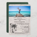 Search for vintage tropical wedding invitations Beach