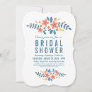 Search for blue and orange bridal shower invitations Floral