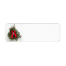 Search for bow return address labels Christmas wreath
