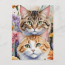 Search for two face postcards Cat