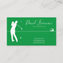 Search for swinging business cards Golfer