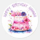 Search for purple birthday cakes stickers Pink and purple