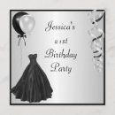 Search for formal 21st birthday invitations Silver