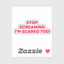 Search for scared stickers Screaming