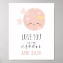 Search for moon and back nursery decor Love you