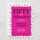 Search for hot pink 50th birthday invitations Chic