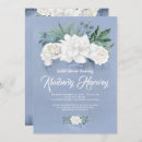 Search for blue and white bridal shower invitations Greenery