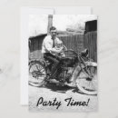 Search for motorcycle birthday invitations Vintage