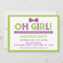 Search for purple and lime green invitations Polka dots
