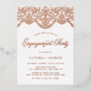 Search for lace engagement party invitations Rose gold