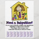 Search for babysitter flyers Children