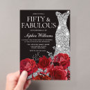 Search for red and black 50th birthday invitations Flowers